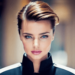 Quiff Brown Hairstyle AI avatar/profile picture for women